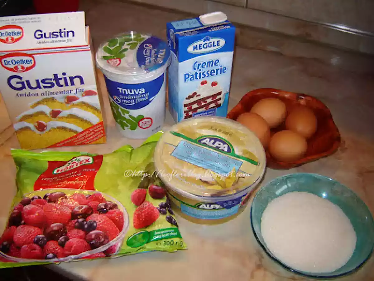 Tarta cu branza dulce si fructe - poza 5