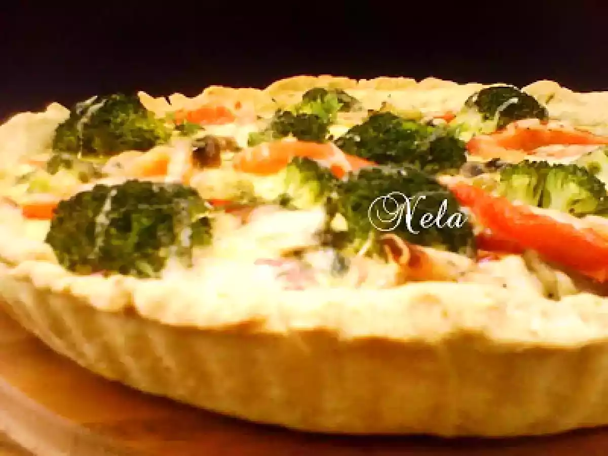 Tarta cu broccoli si piept de pui