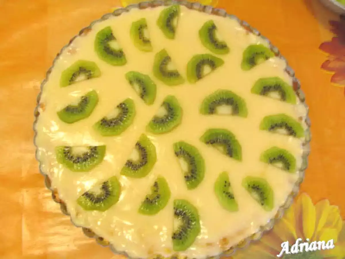 Tarta cu budinca si fructe - poza 2