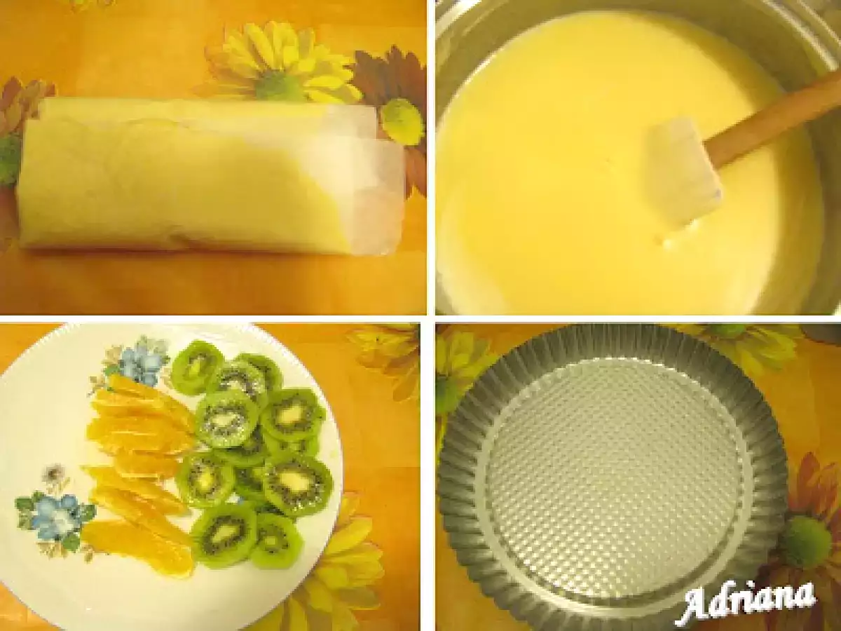 Tarta cu budinca si fructe - poza 5