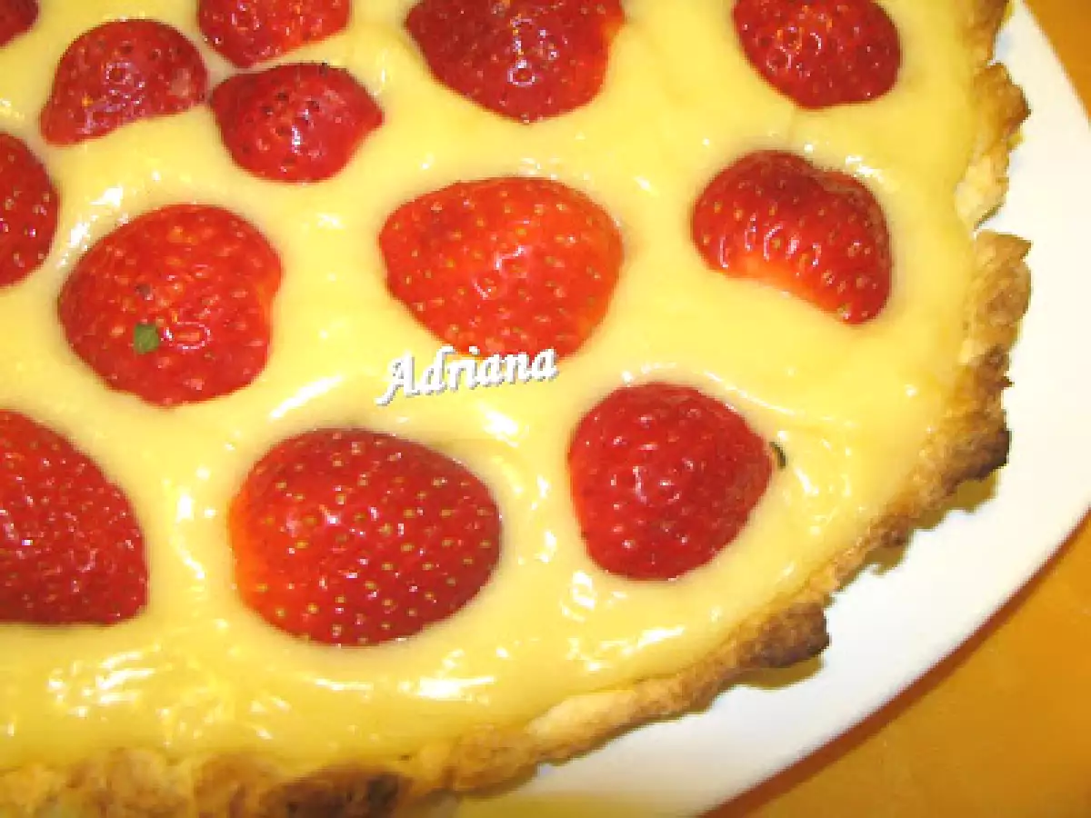 Tarta cu budinca si fructe - poza 7