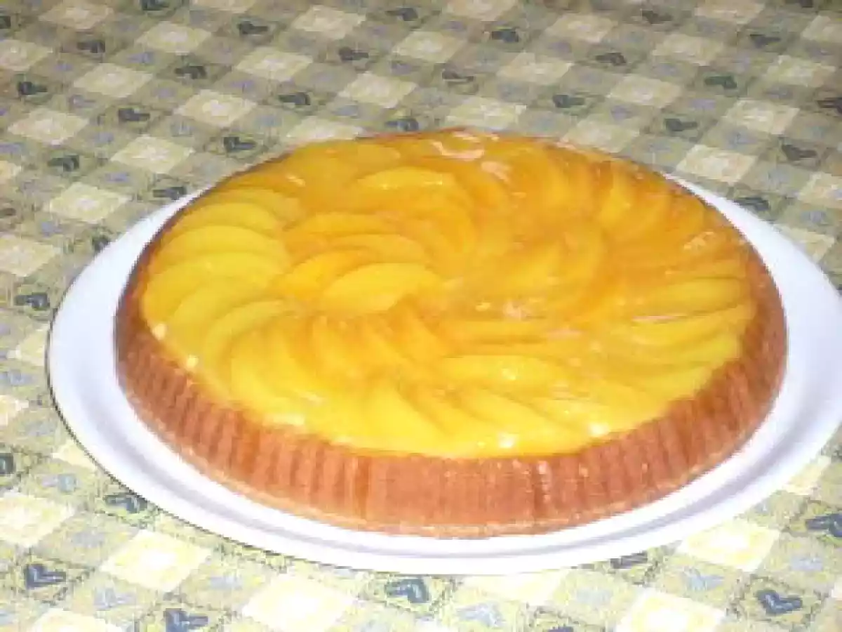 TARTA CU COMPOT DE PIERSICI