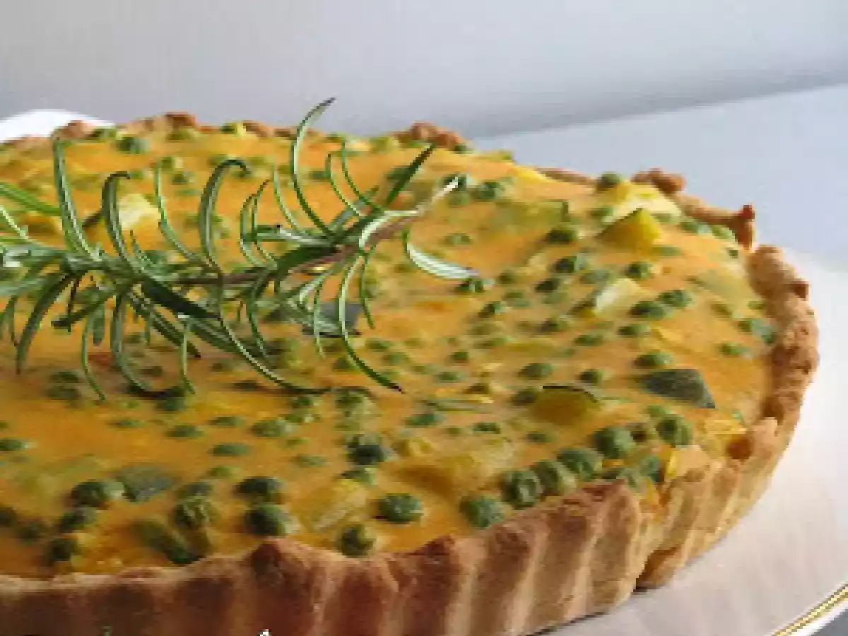 Tarta cu dovlecei, mazare si cartofi dulci - poza 2