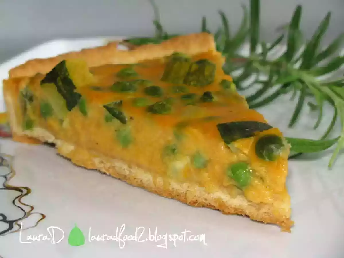 Tarta cu dovlecei, mazare si cartofi dulci - poza 4