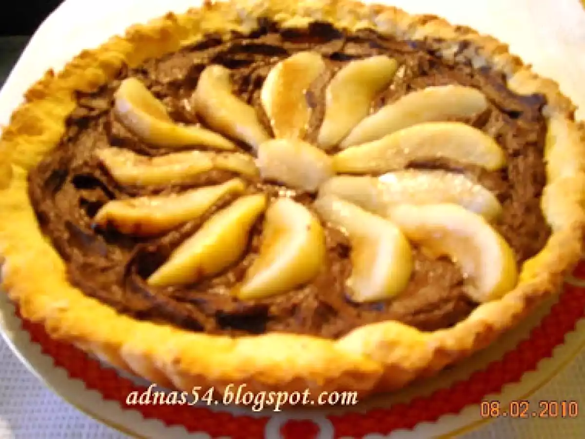 Tarta cu pere si ciocolata