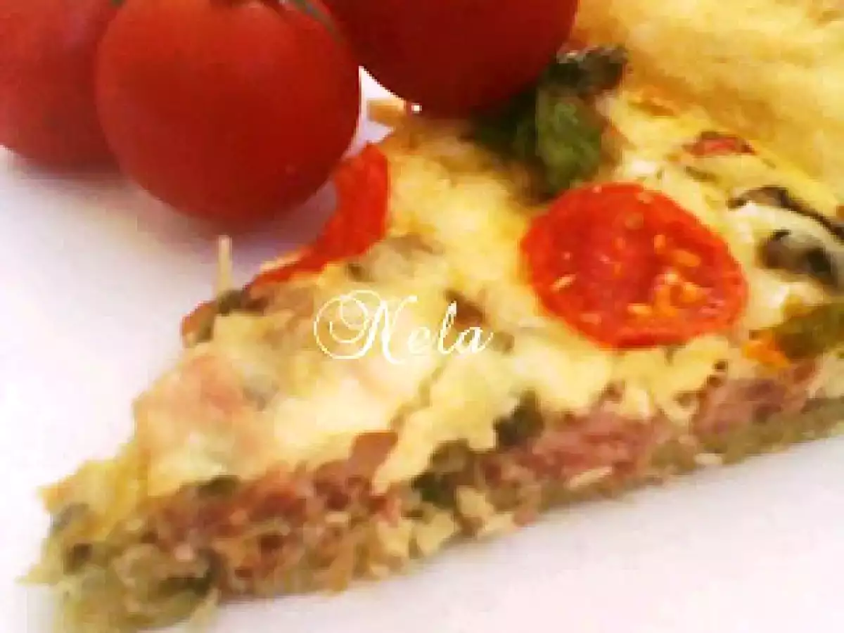 Tarta cu sunca si ciuperci