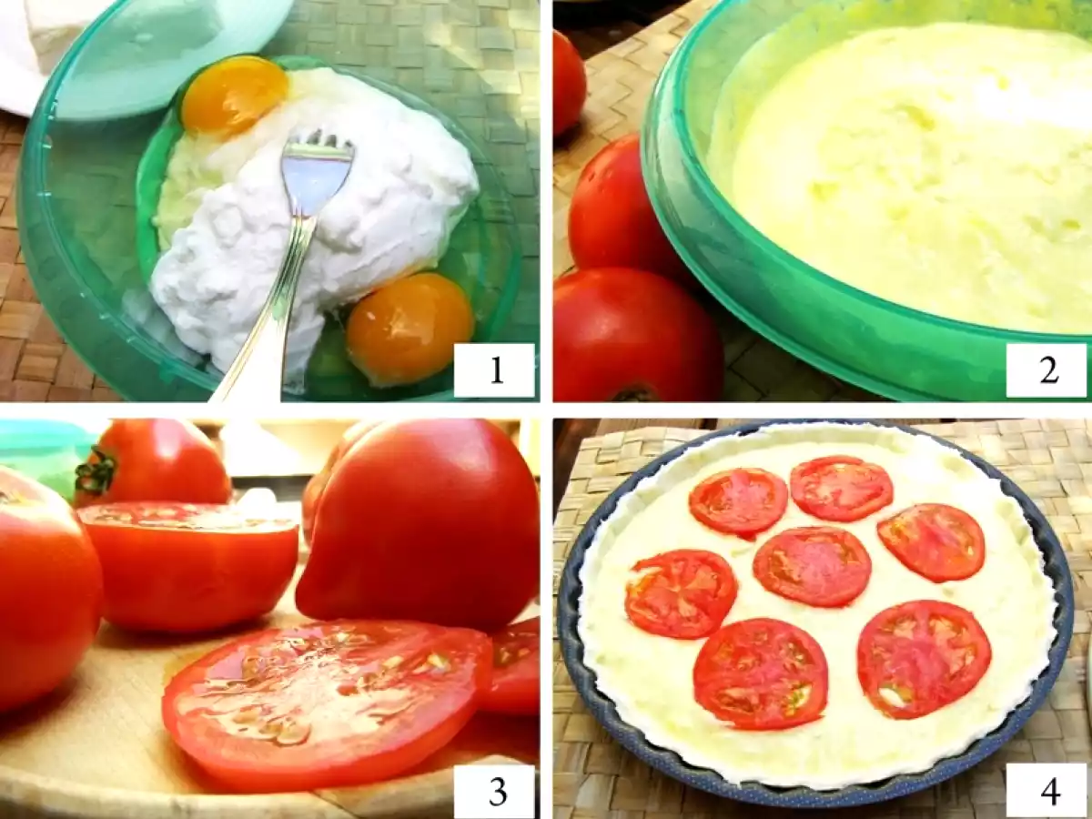 Tarta cu telemea si rosii - poza 2