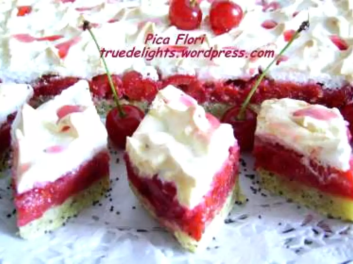 Tarta cu visine si bezea