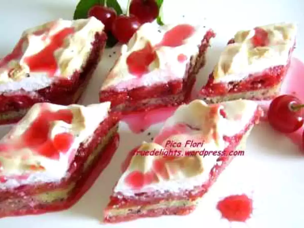 Tarta cu visine si bezea - poza 2