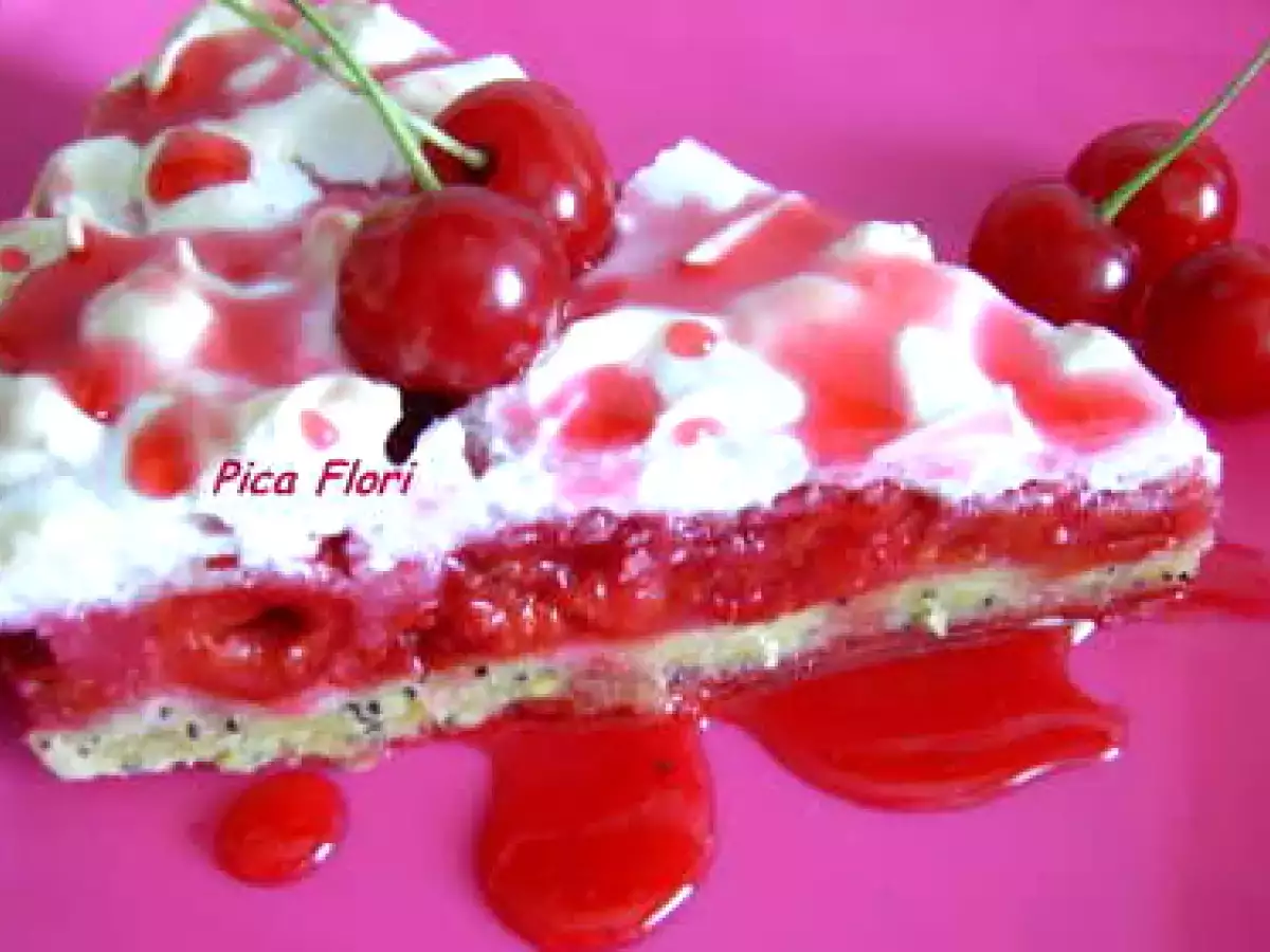 Tarta cu visine si bezea - poza 3