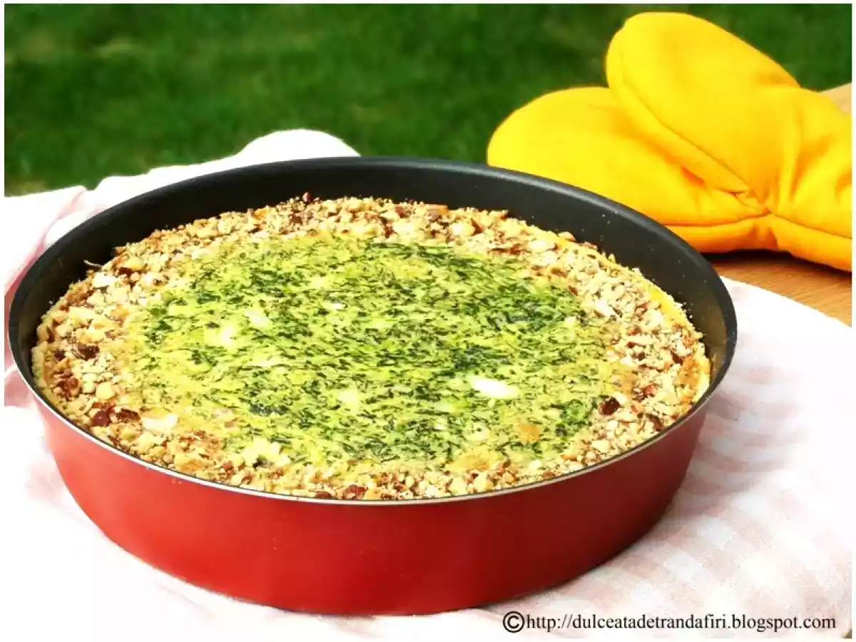 Tarta de spanac cu migdale