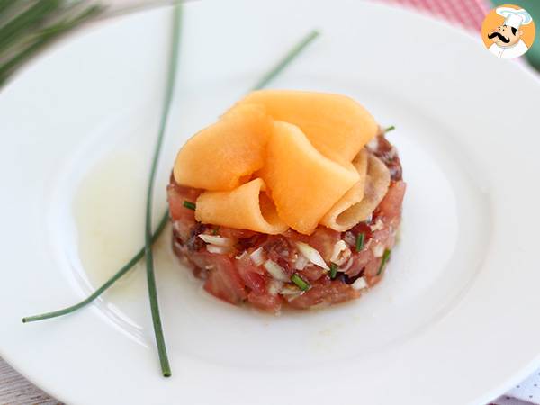 Tartar cu prosciutto si pepene