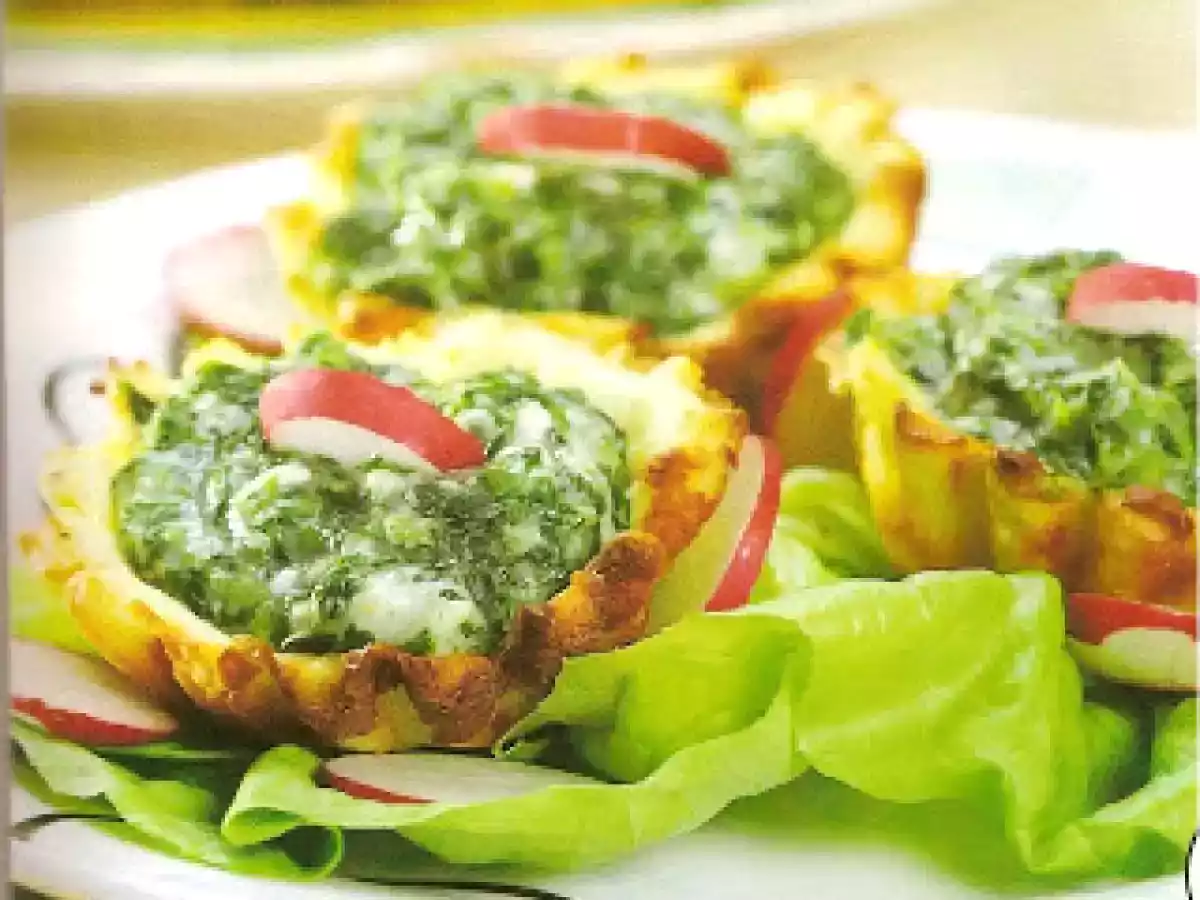 Tarte din cartofi cu spanac