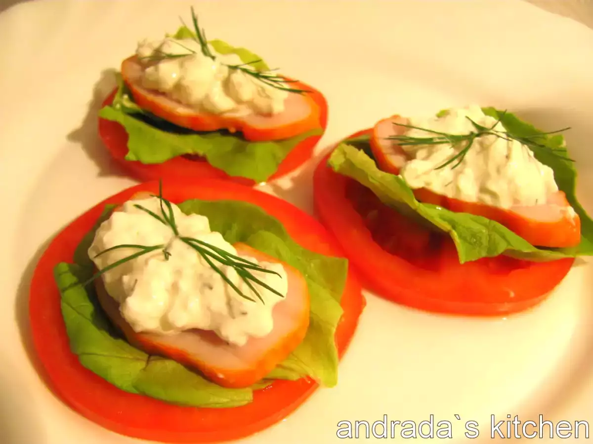 Tartine cu pastrama de pui si Cottage cheese - poza 2