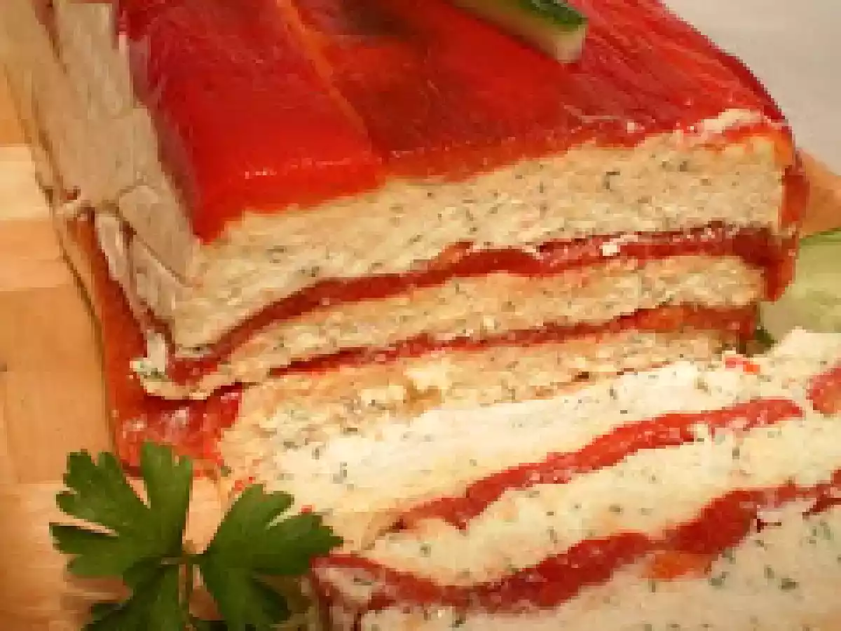 Terina de ardei si pasta de branza