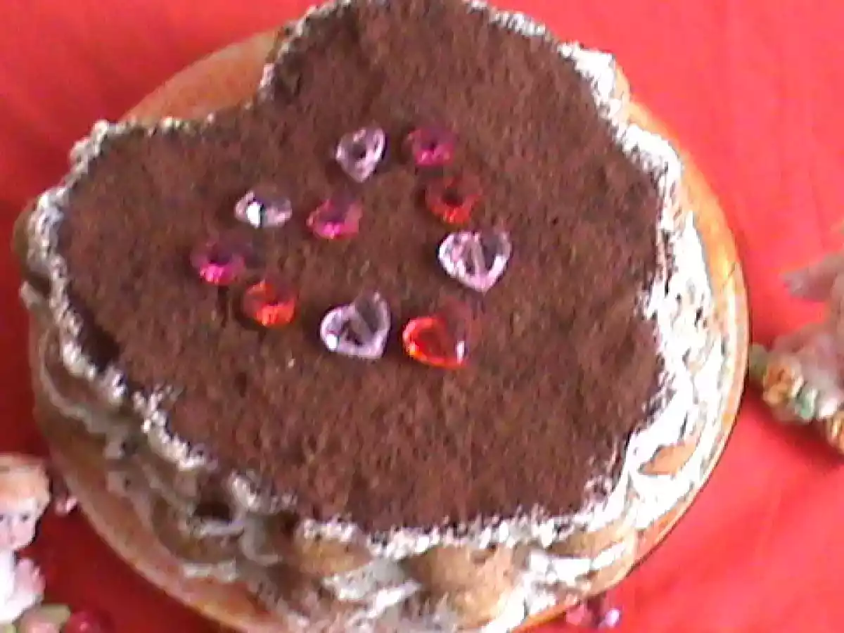 Tiramisu in forma de inima