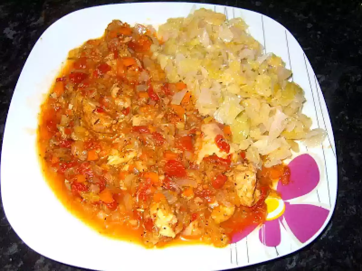 Tocanita de ceapa cu carne de pui