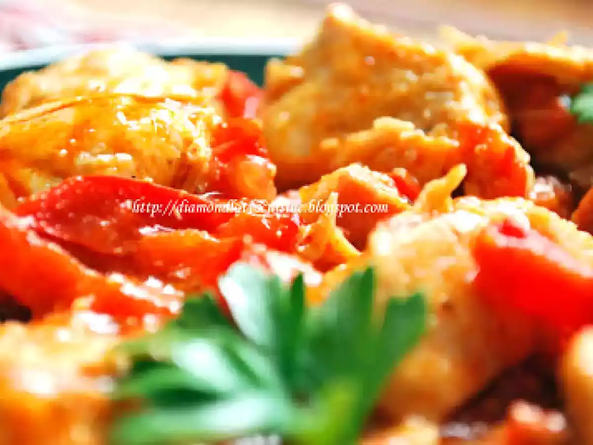 Tocanita de pui cu ardei si bacon - poza 5