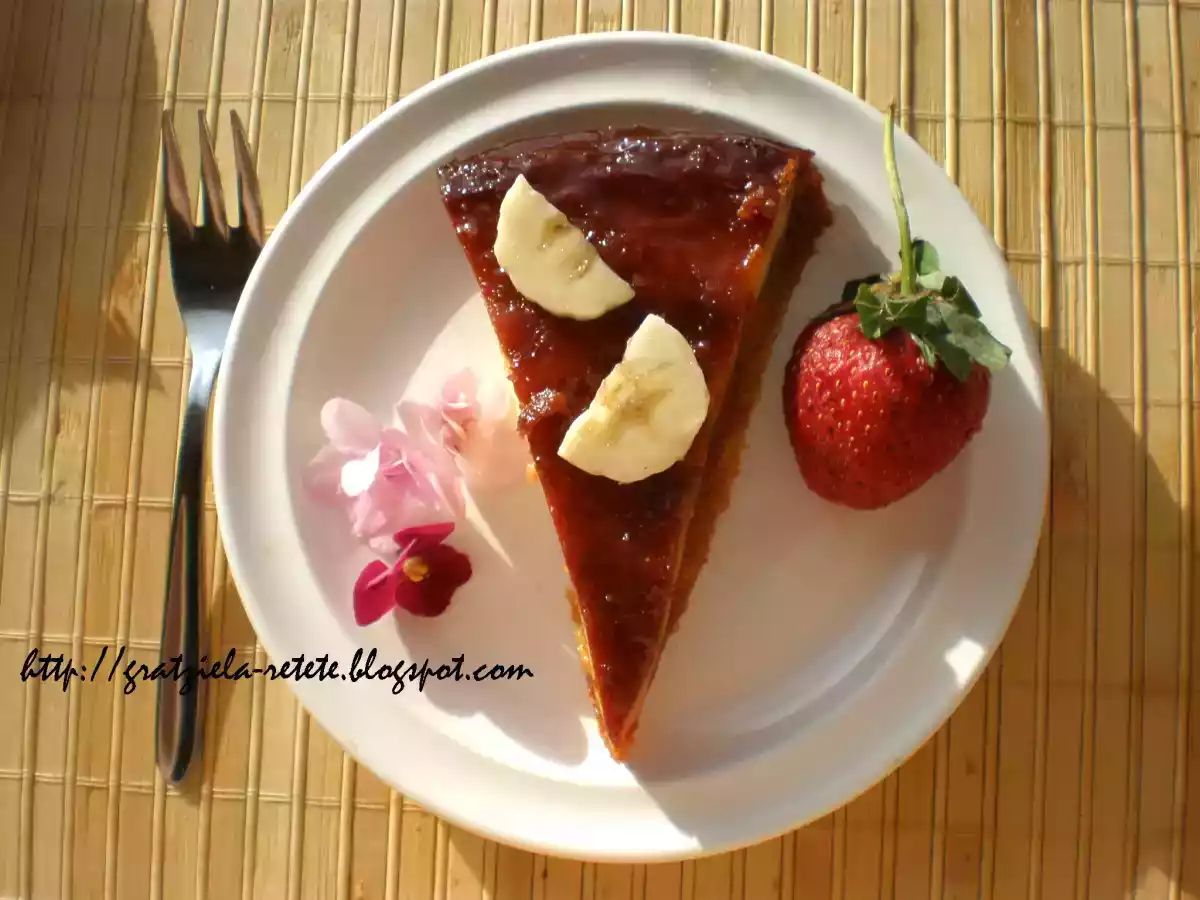 tort caramel cu blat din pandişpan - poza 2