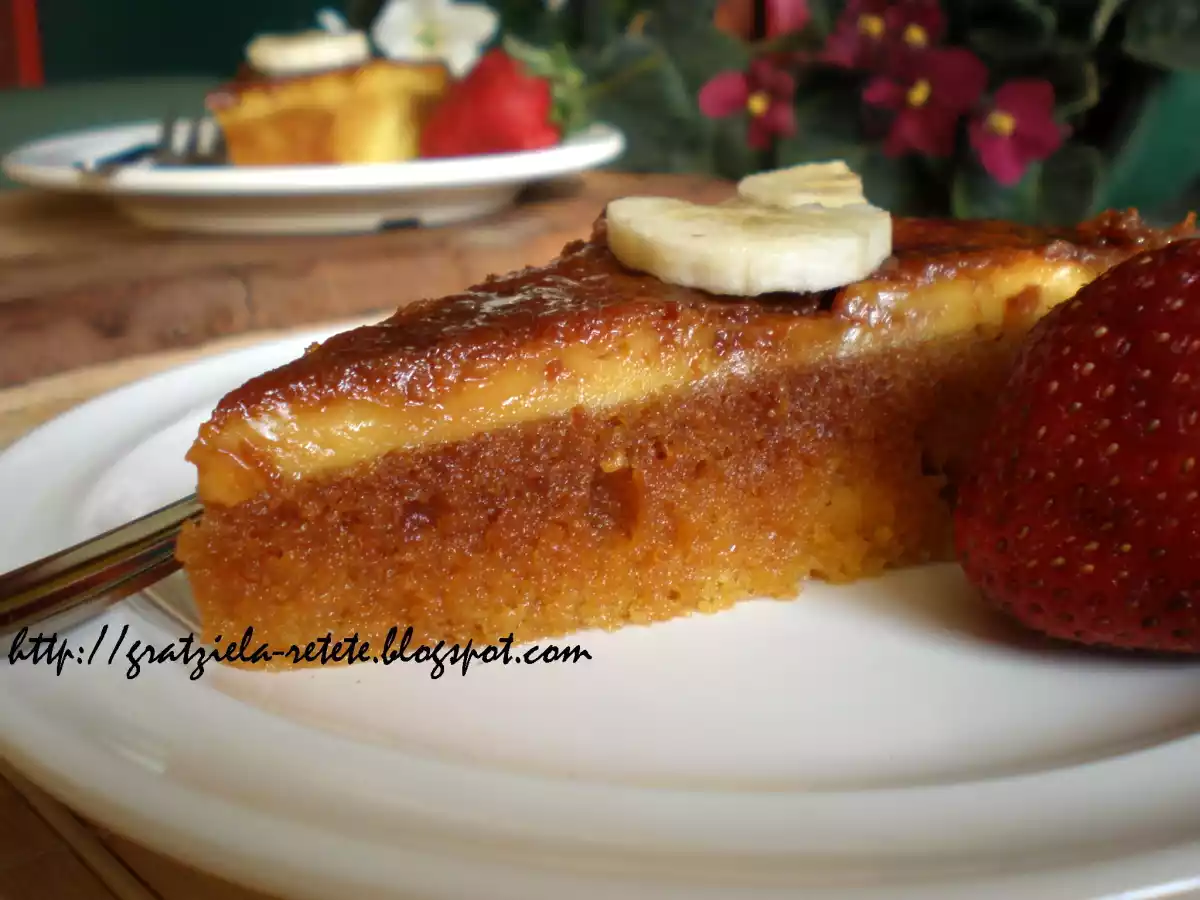 tort caramel cu blat din pandişpan - poza 4