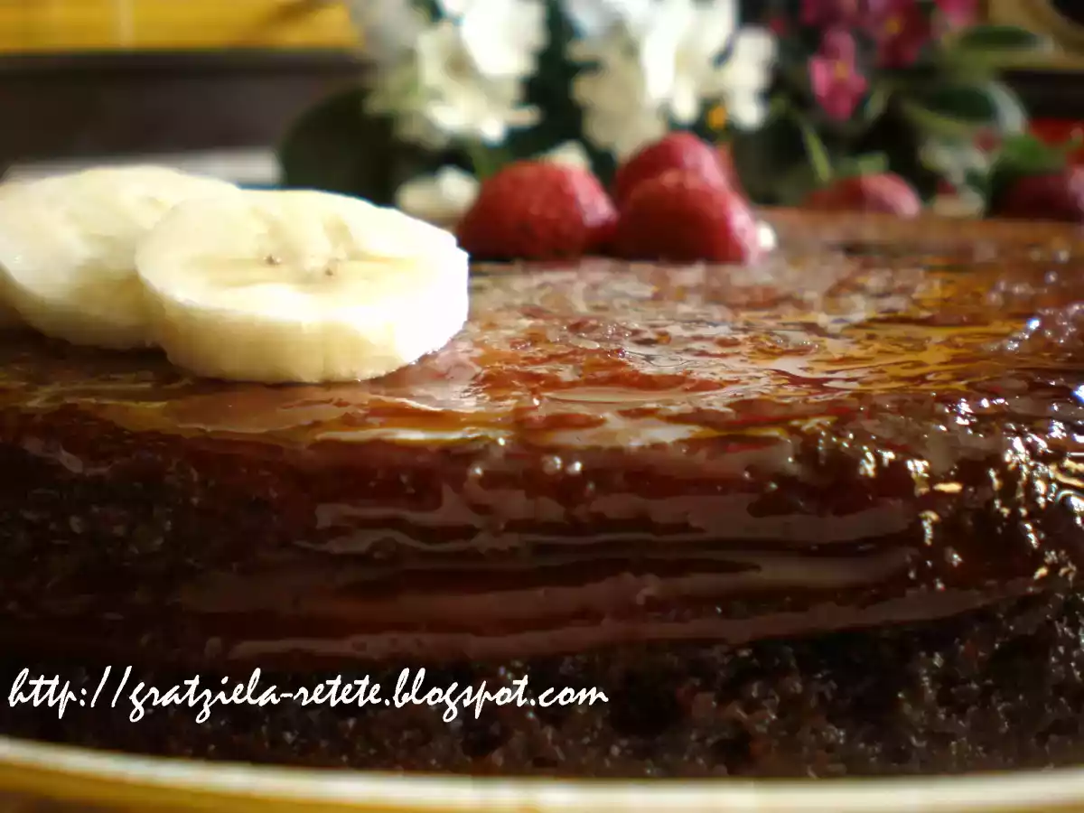 tort caramel cu blat din pandişpan - poza 5