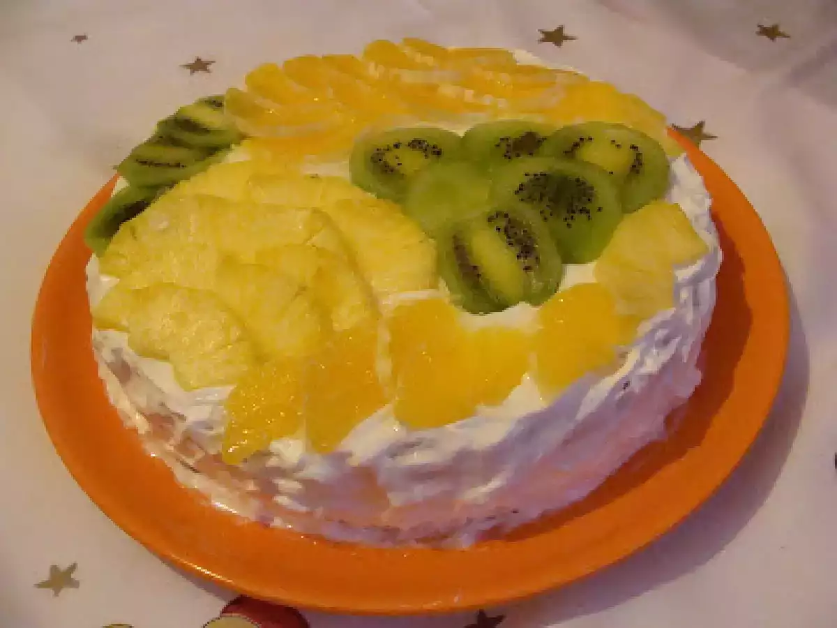 Tort cu crema de branza si fructe pentru Mos Nicolae :) - poza 14