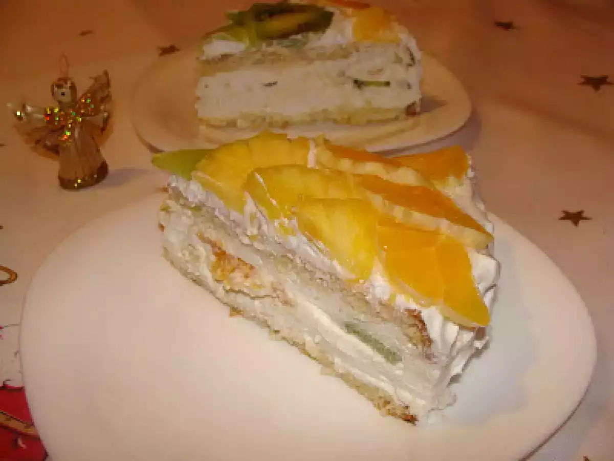 Tort cu crema de branza si fructe pentru Mos Nicolae :) - poza 16