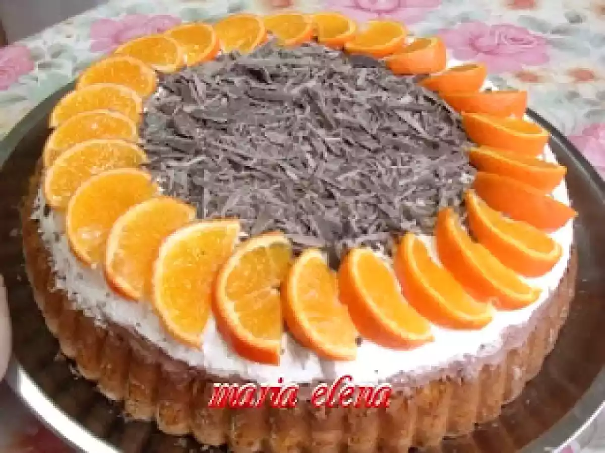 Tort cu crema de ciocolata si mandarine - poza 3