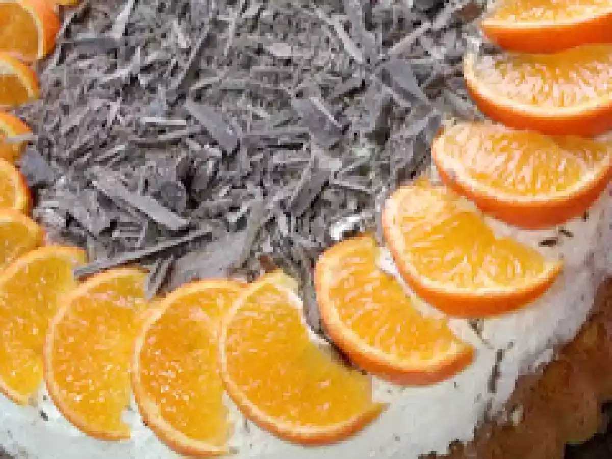 Tort cu crema de ciocolata si mandarine - poza 4