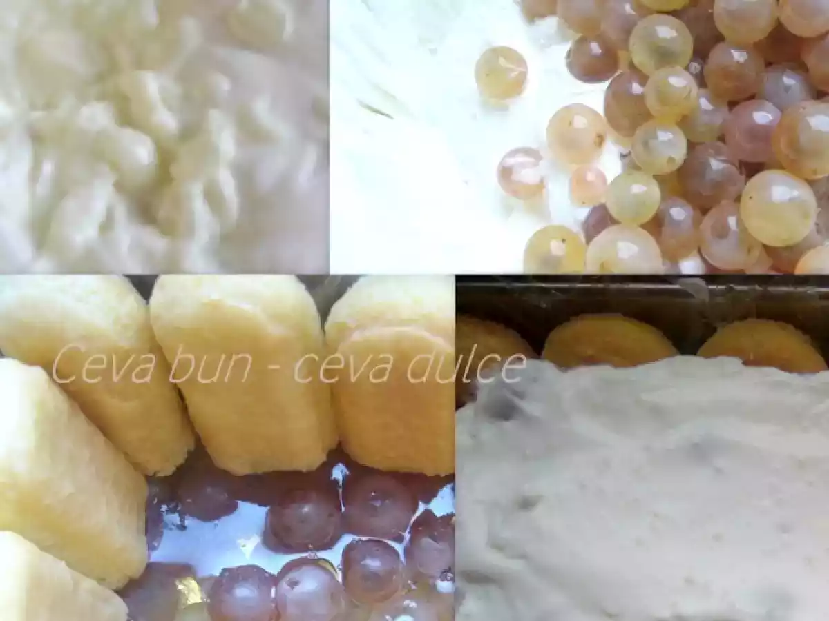 Tort cu crema de iaurt si struguri - poza 4