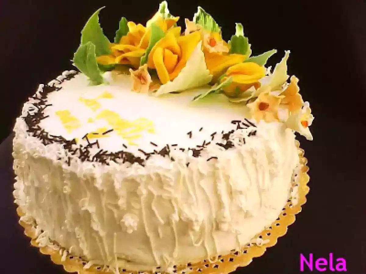 Tort cu crema de vanilie si afine