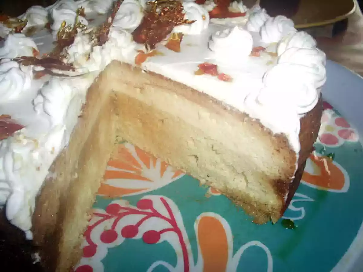 Tort cu crema de zahar ars si frisca - poza 5