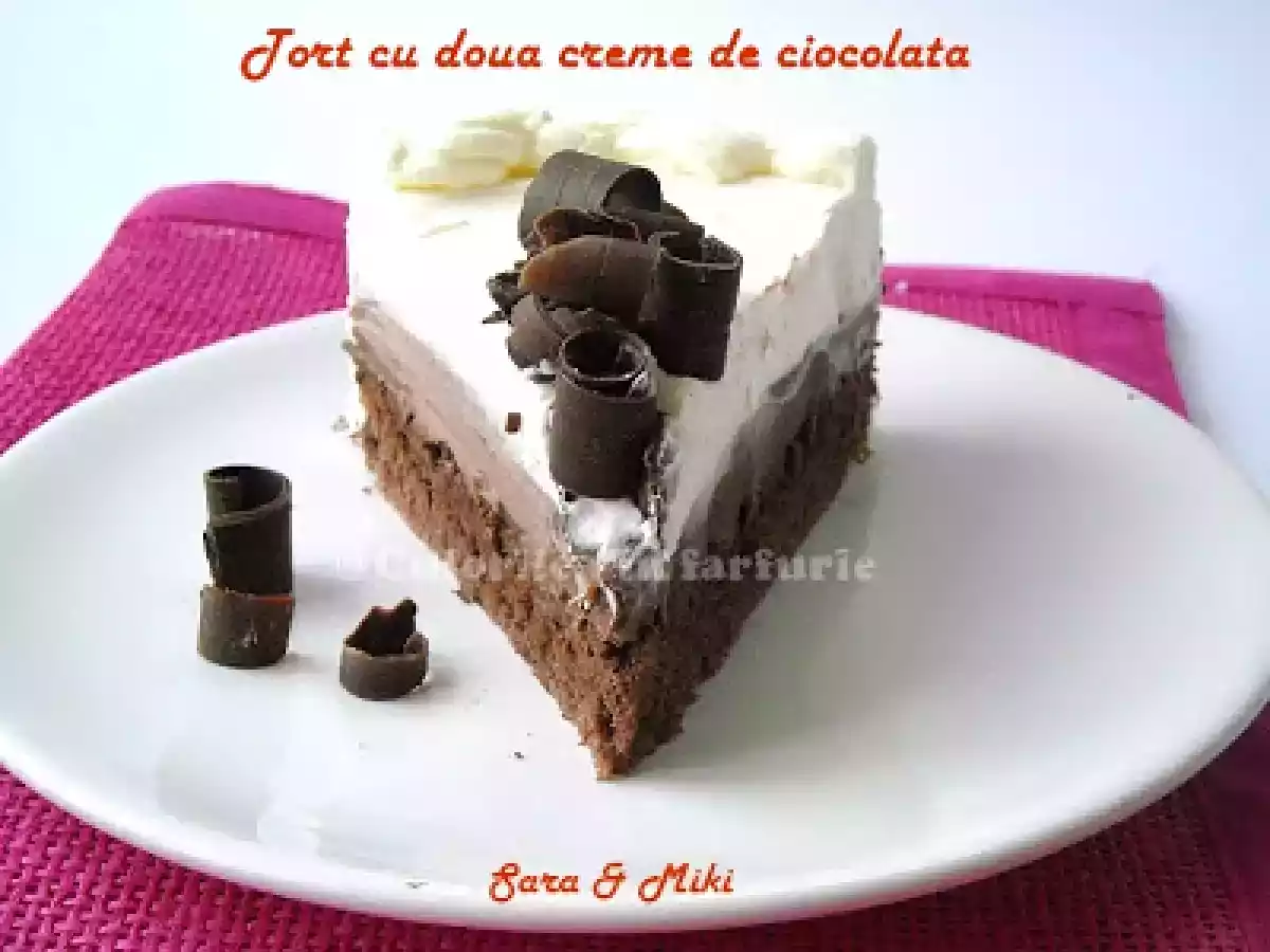 Tort cu doua creme de ciocolata (ganache) - poza 3
