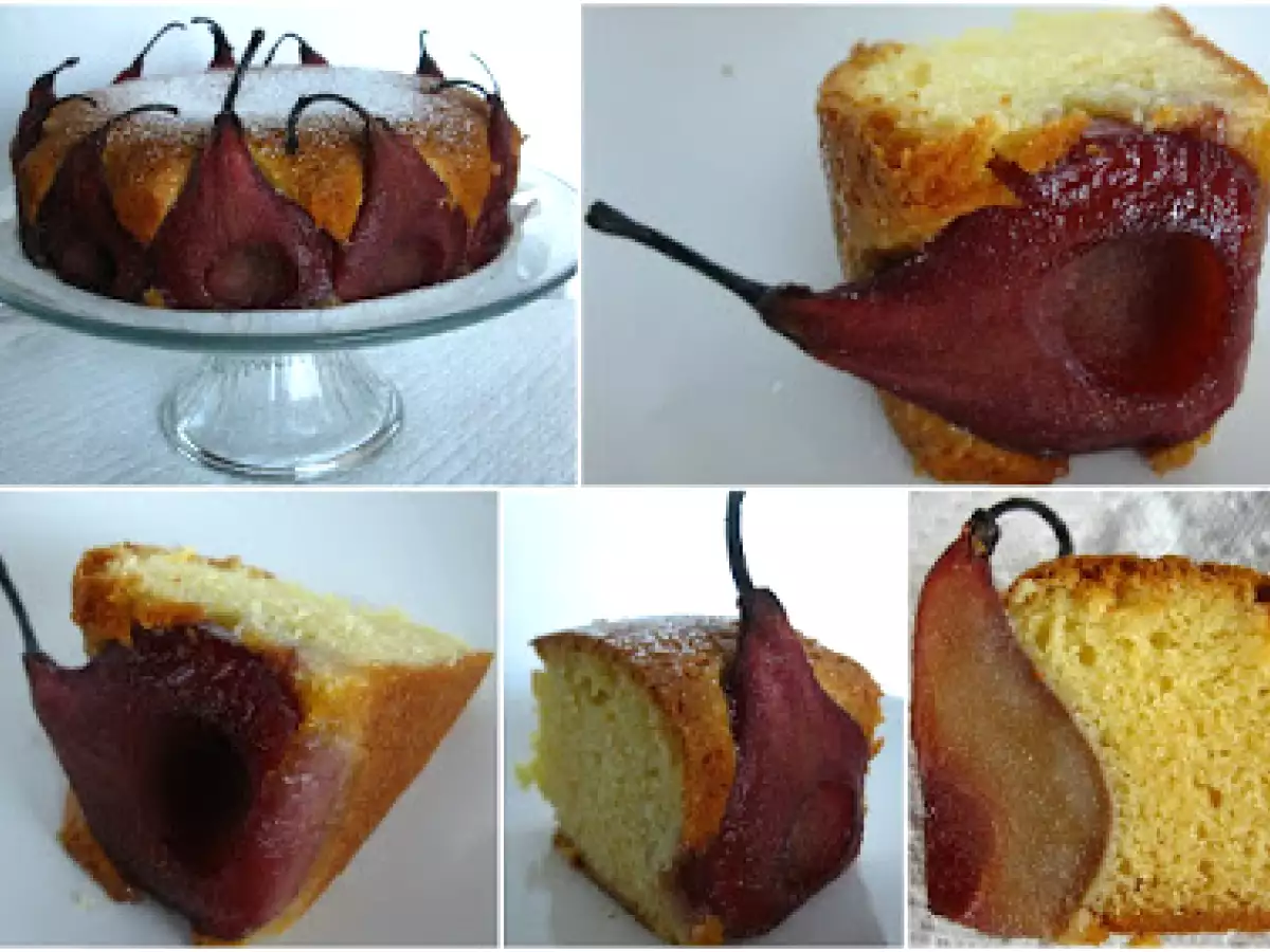 Tort cu martipan si pere in vin rosu - poza 2