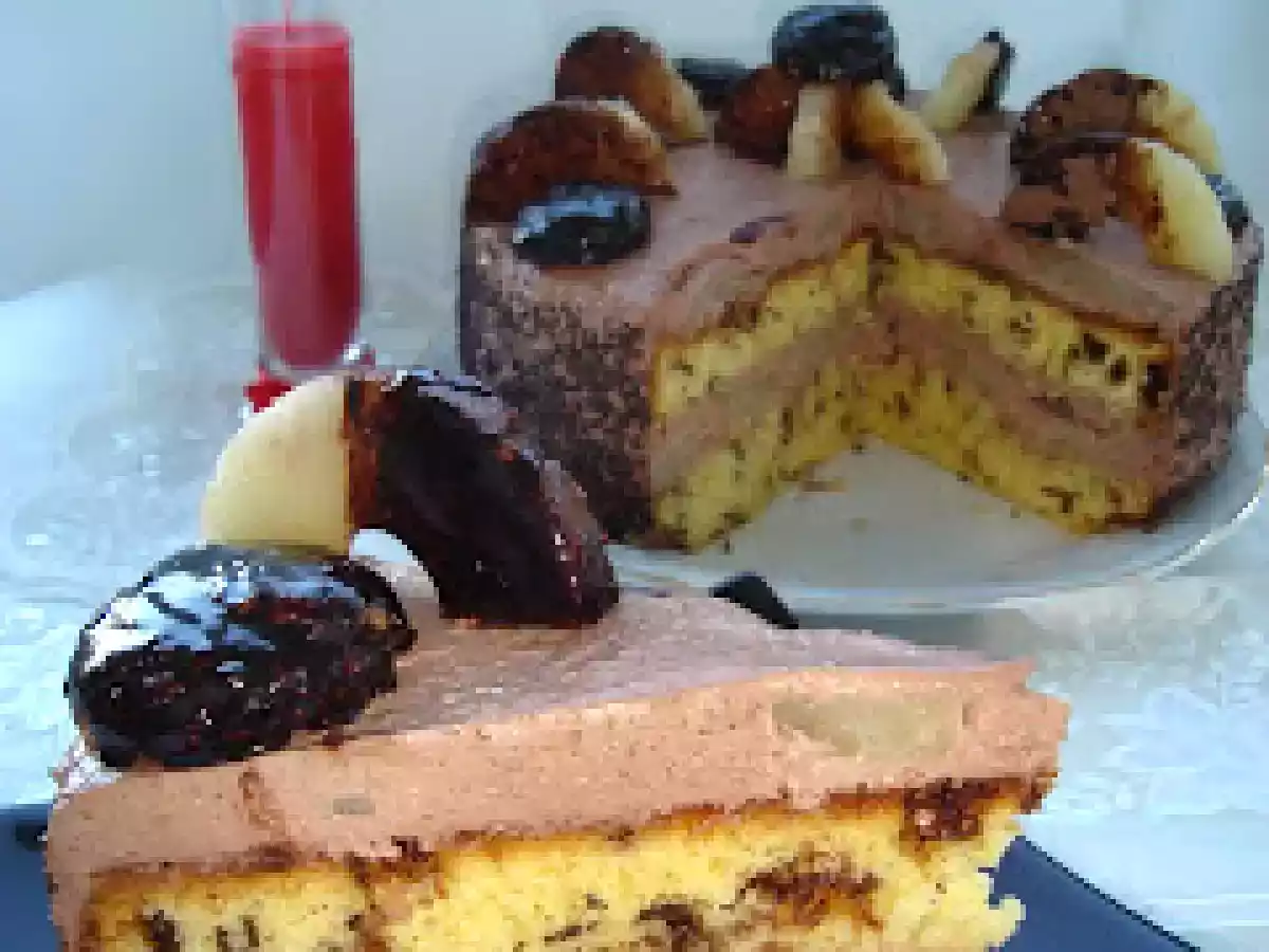 Tort cu mascarpone, ciocolata si ananas - poza 2