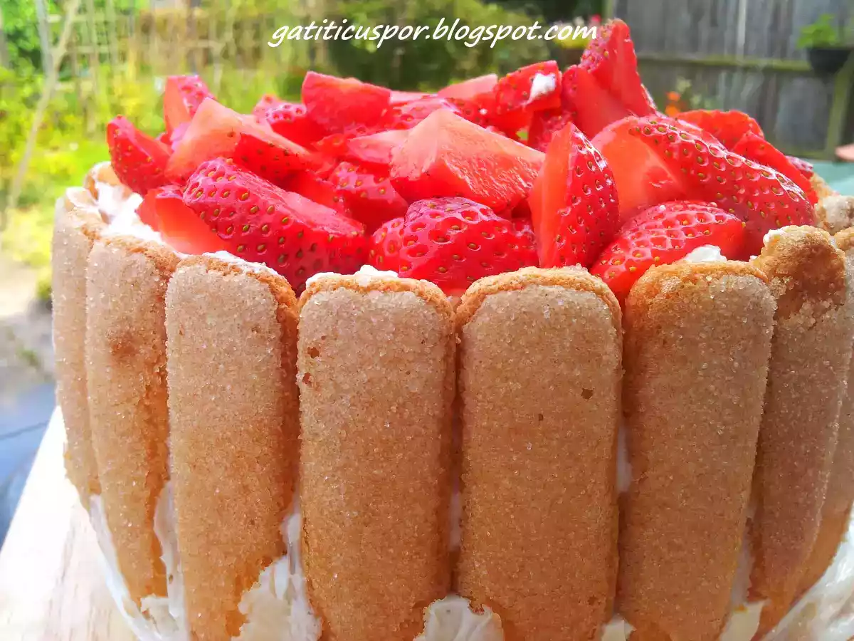 Tort Cu Piscoturi Iaurt Si Capsune