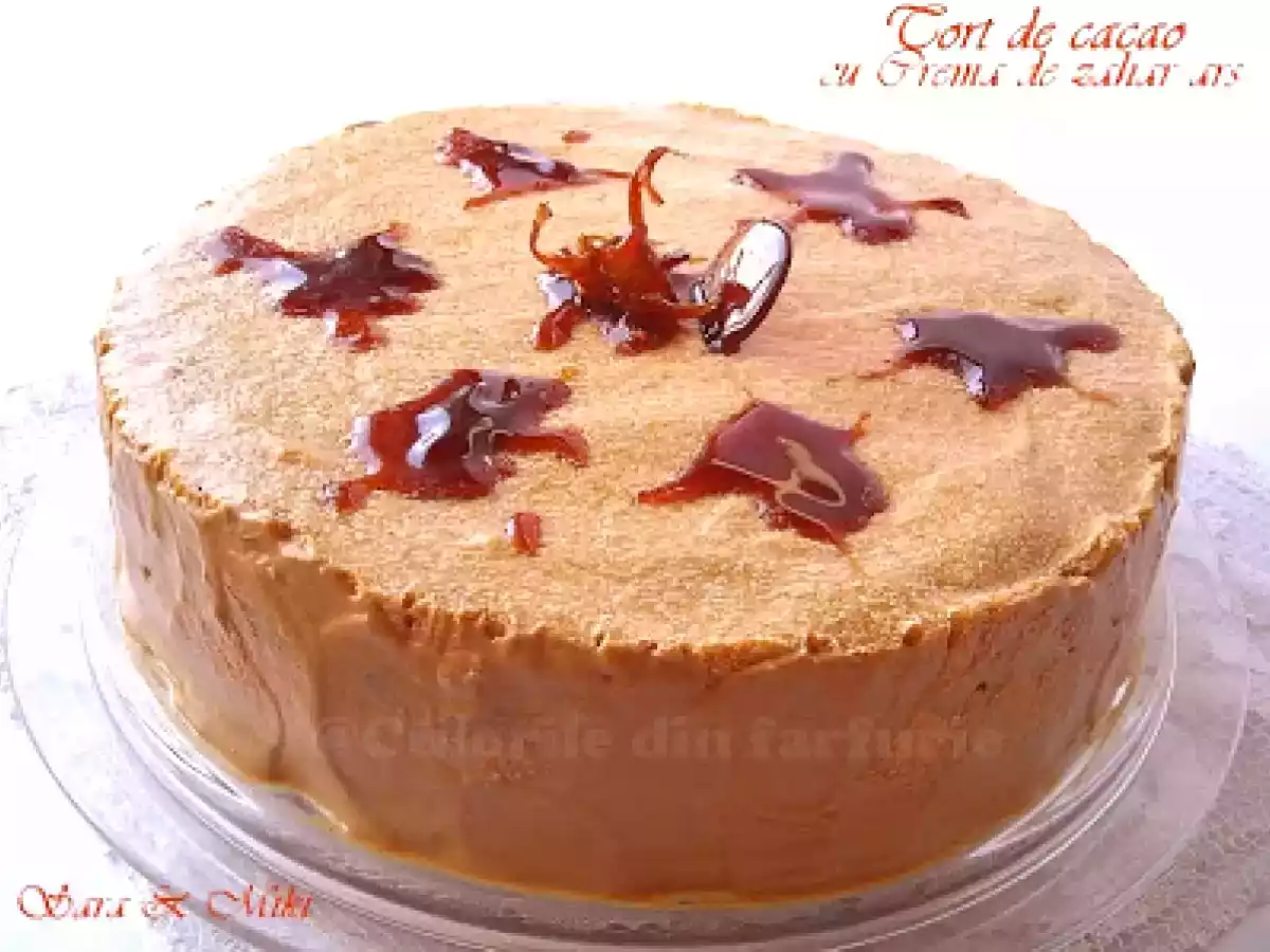Tort de cacao cu Crema de zahar ars - poza 2