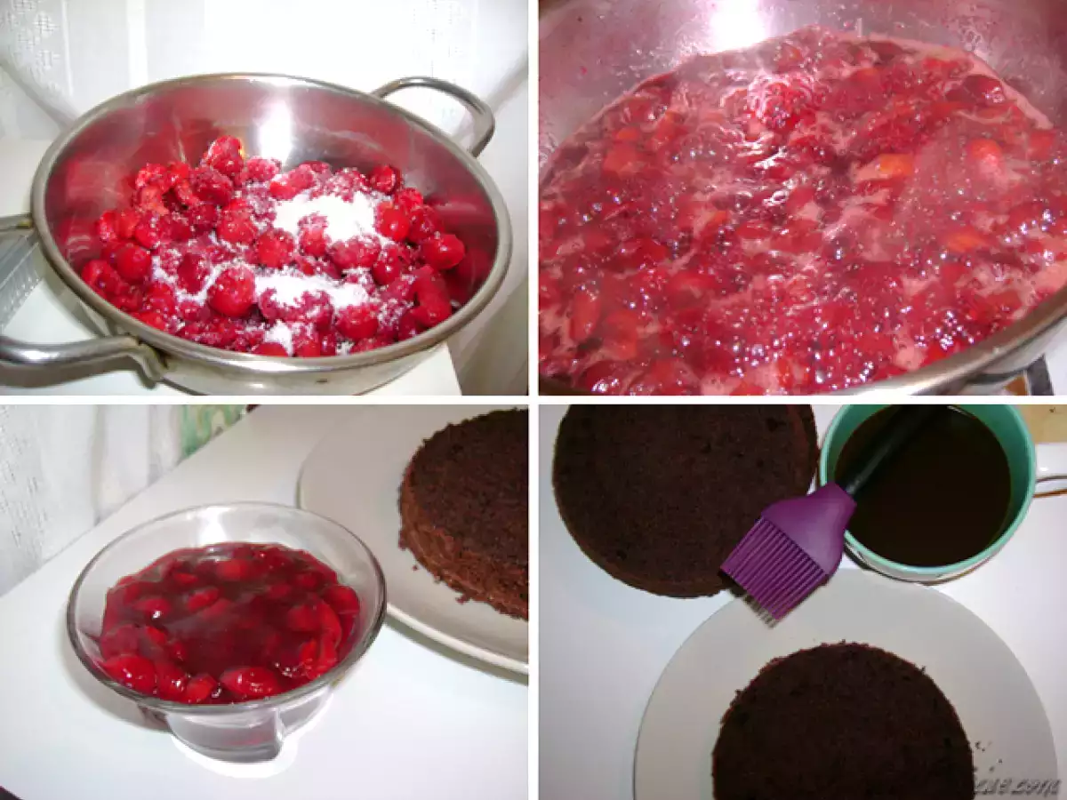 Tort de ciocolata cu tichie de visine - poza 4