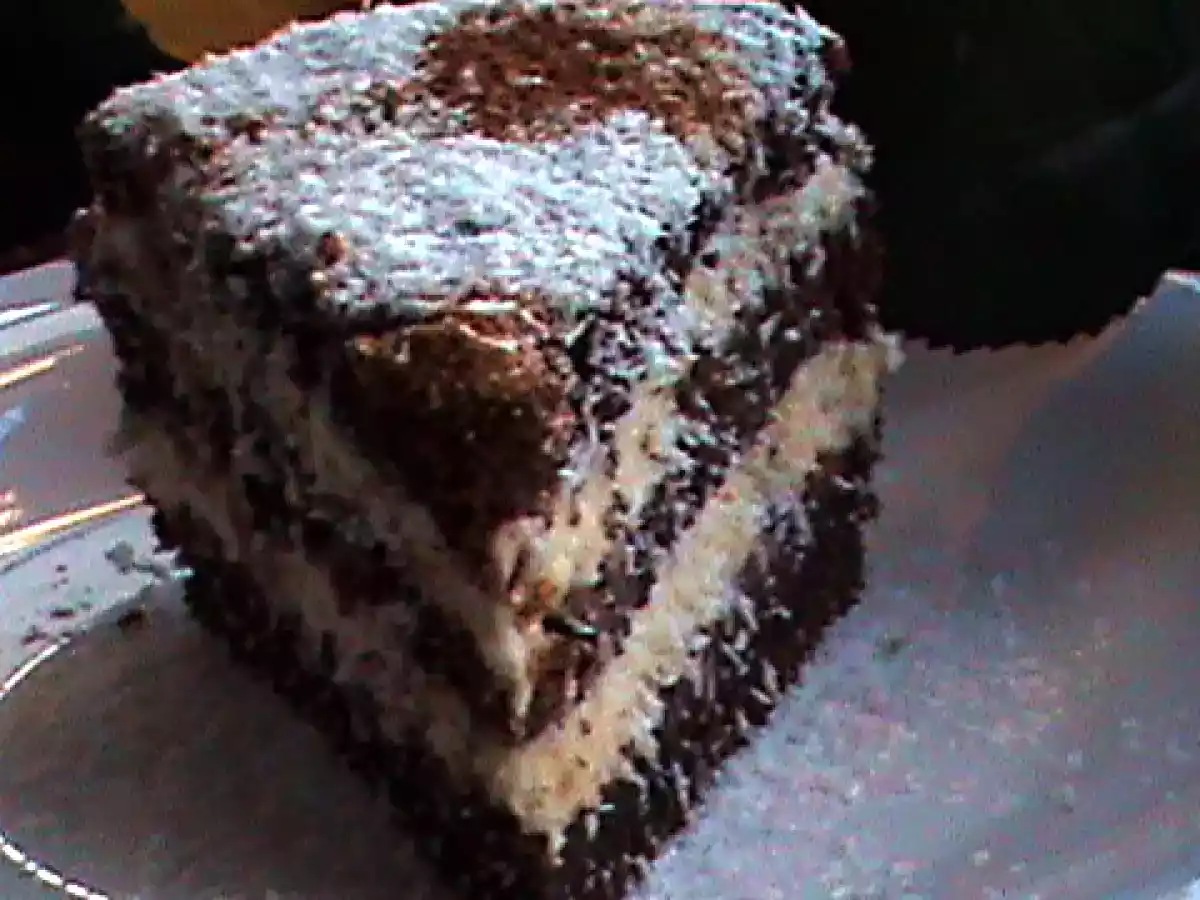 Tort de ciocolata si nuca de cocos