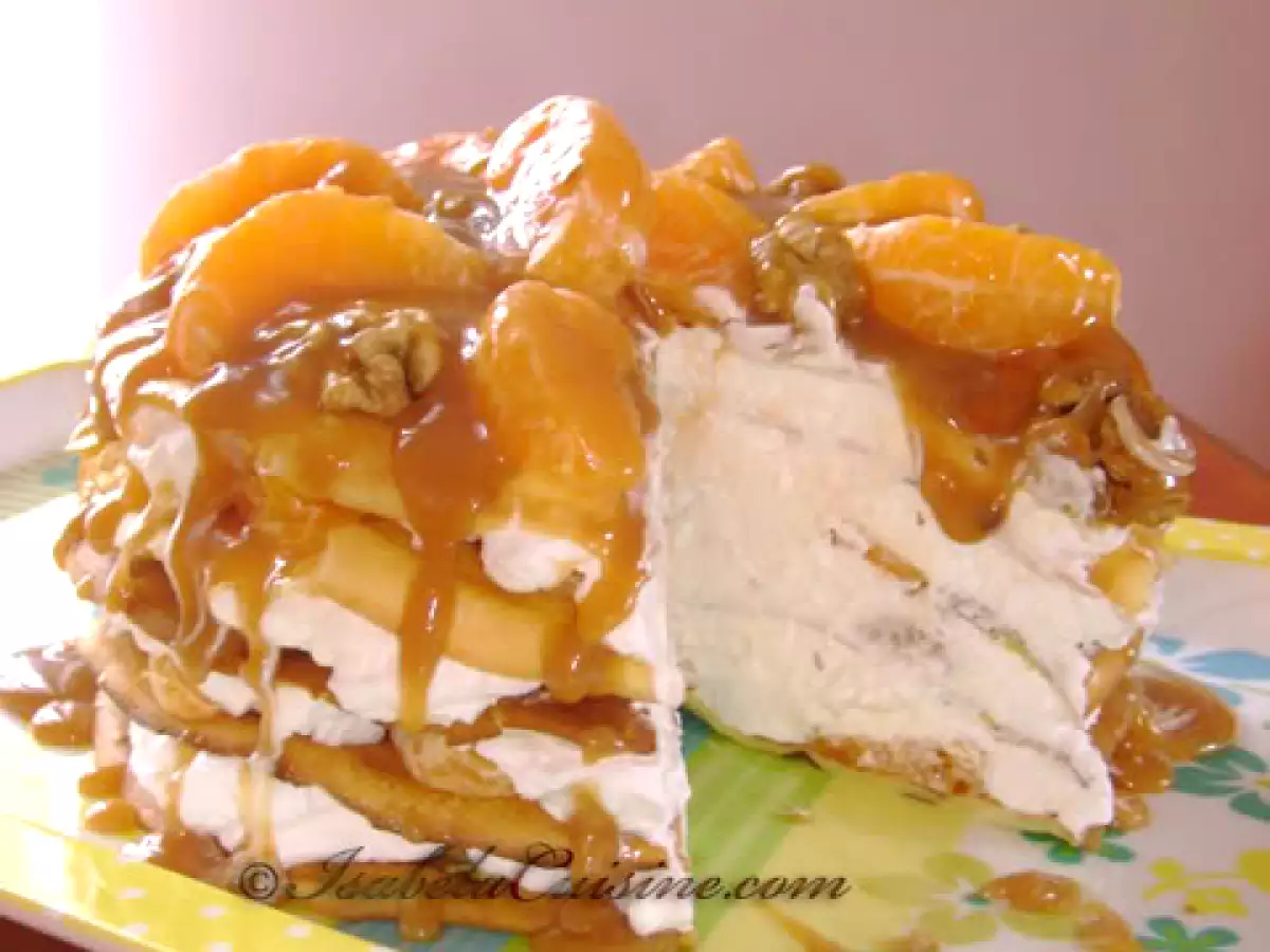 Tort de clatite cu portocale si sos caramel - poza 3