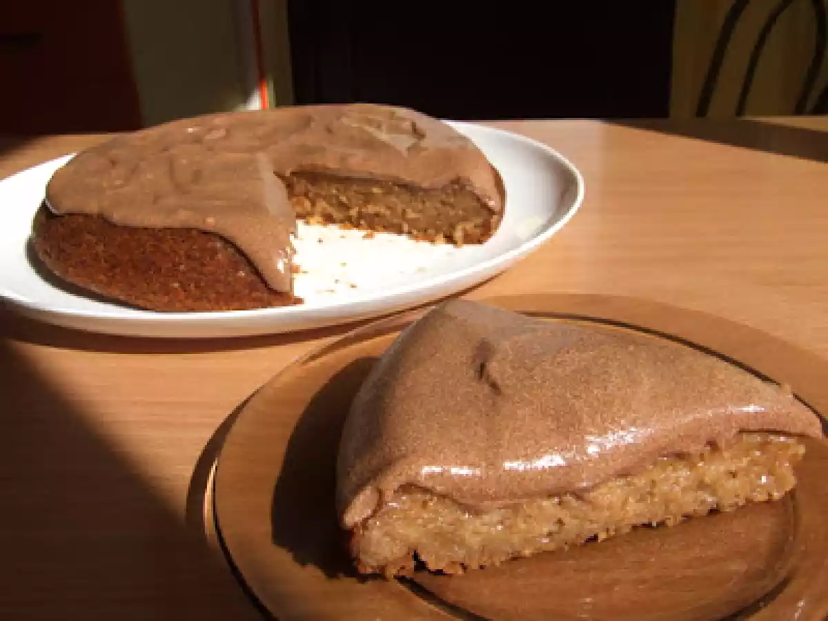 Tort de post cu blat de mere si crema caramel - poza 7