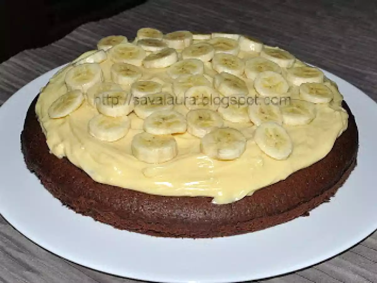 Tort de post cu budinca de vanilie si fructe - poza 9