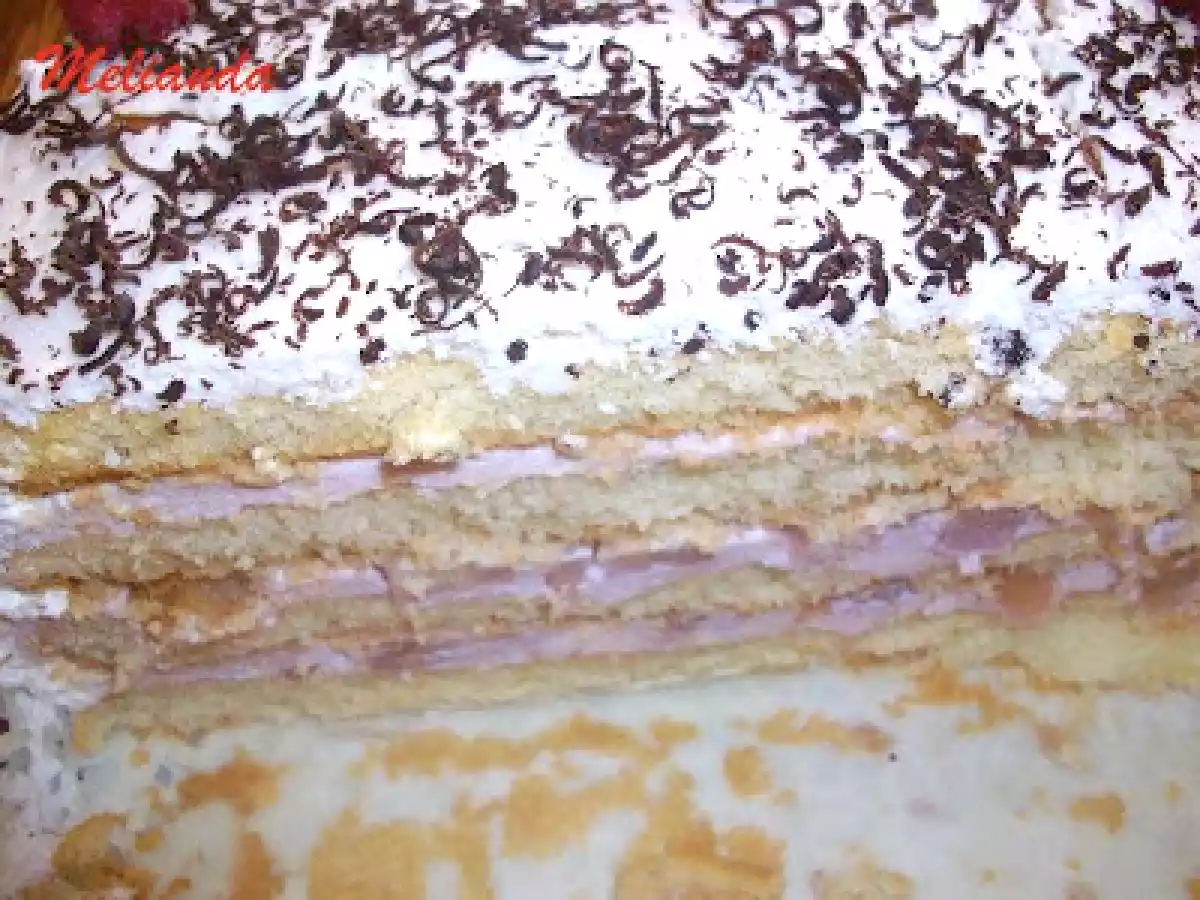 Tort din piscoturi de sampanie cu iaurt de visine si frisca - poza 4