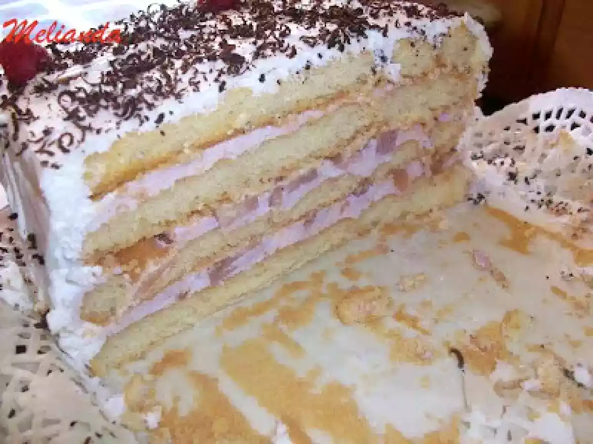 Tort din piscoturi de sampanie cu iaurt de visine si frisca - poza 5