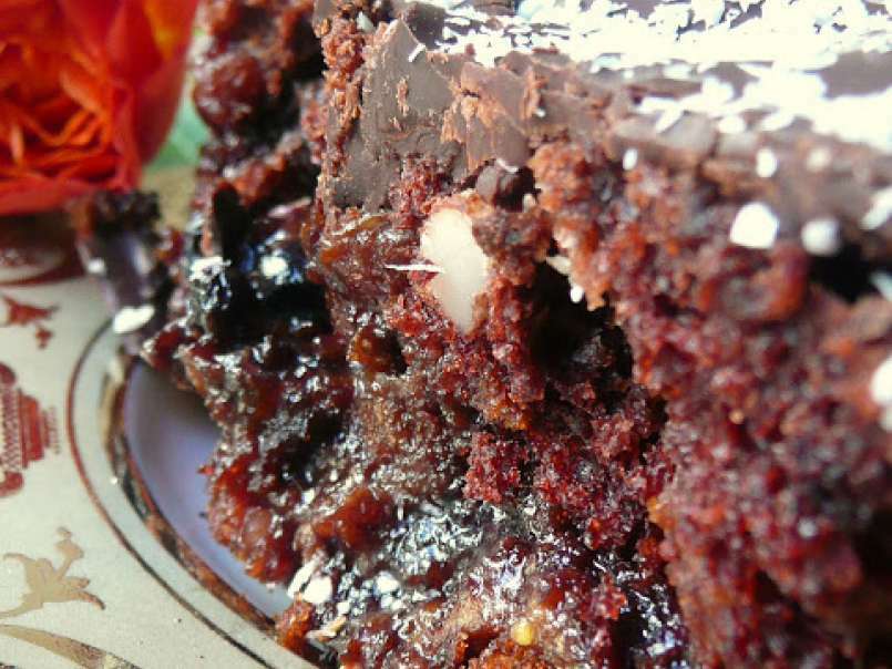 Tort negresa cu dulceata de afine - de post