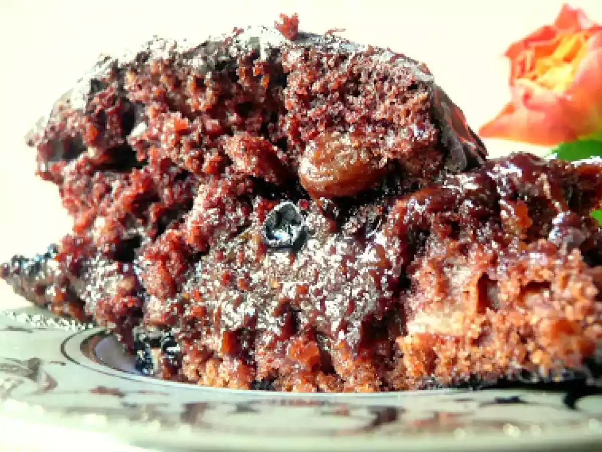 Tort negresa cu dulceata de afine - de post - poza 2