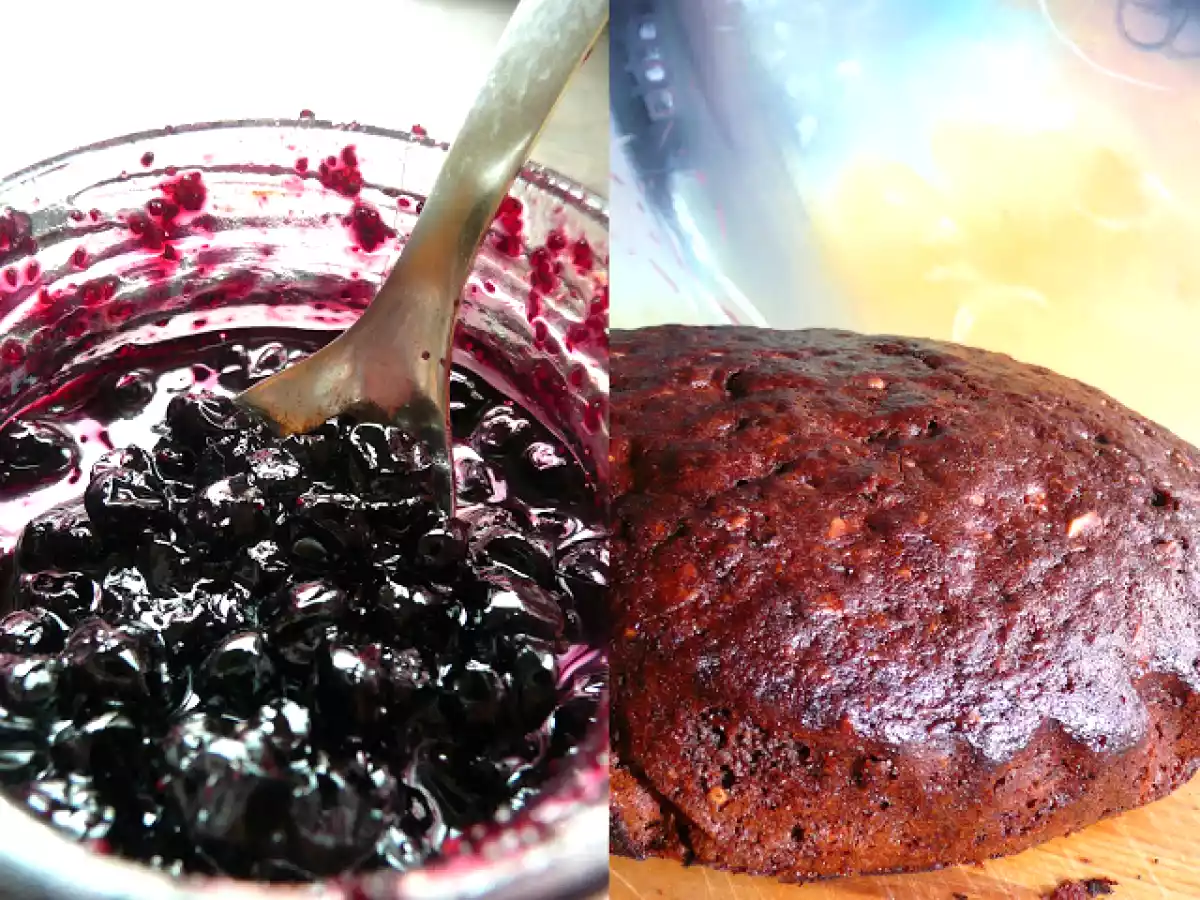 Tort negresa cu dulceata de afine - de post - poza 3