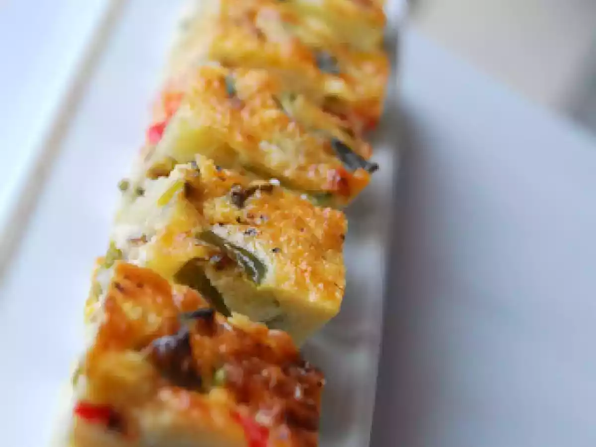 Tortilla cu branza si ceapa verde