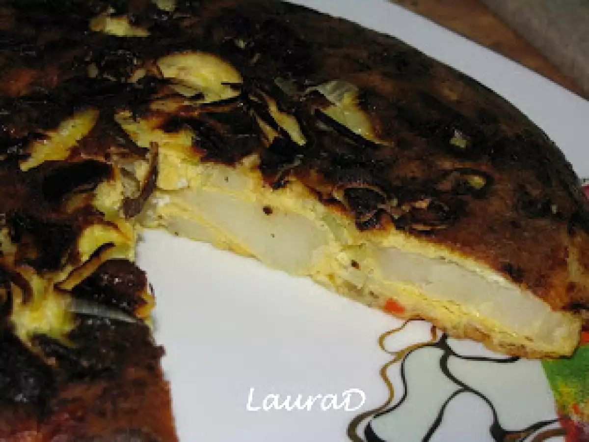 Tortilla cu cartofi, praz si branza - poza 5