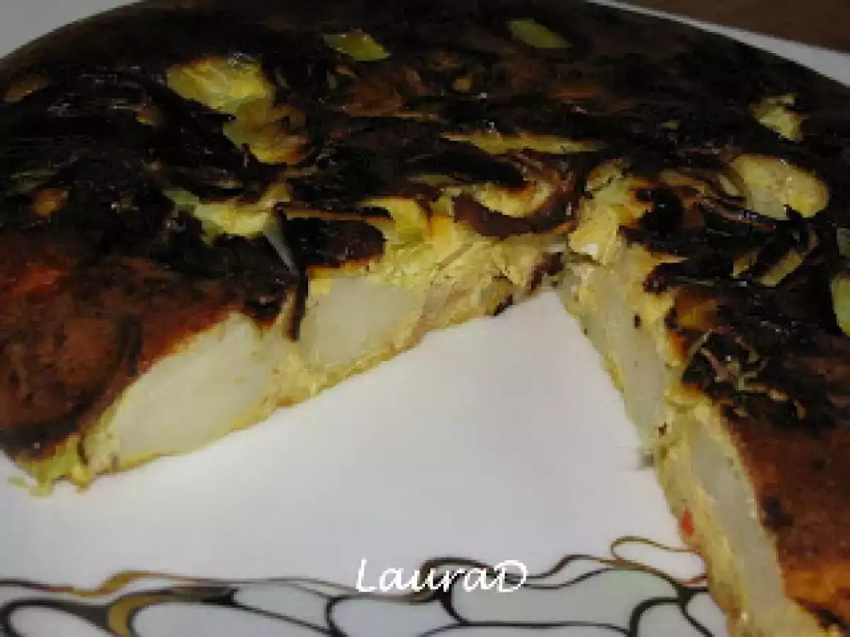 Tortilla cu cartofi, praz si branza - poza 6
